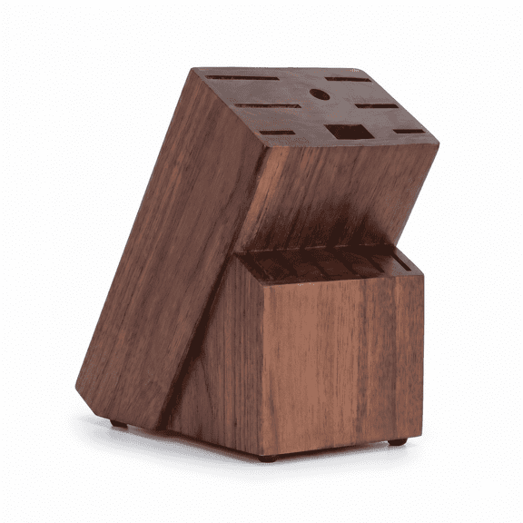 Universal Knife Block Without Knives - 14 Slots Large Bamboo Knife Holder, kitchen knife block for Knife Storage Organizer (Brown)