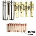 thumbnail image 1 of 16PCs MB15 15AK MIG Welding Contact Tip 0.8mm/1.0mm/1.2mm Protective Nozzle Set For Welding Power Tool Accessories, 1 of 10
