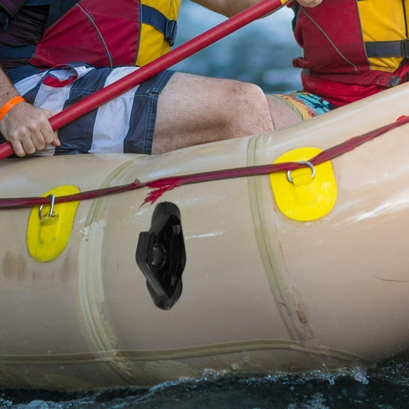 LABSERRON Secure Fit Boat Paddle Clip Black PVC 2Pcs