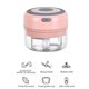 thumbnail image 4 of Picadora eléctrica de alimentos para ajo y verduras con carga USB, color rosa, capacidad de 100ml., 4 of 6