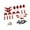 Red, variant on RC Car Spare Parts Accessories Shock Steering Cups for Wltoys 1/28 284161 284010 284131 RC Crawler Car DIY Modification Red