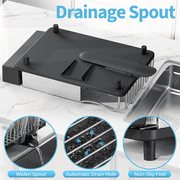 KK KINGRACK Dish Drying Rack, Large Capacity 304 Stainless Steel Dish Rack for Kitchen, Black