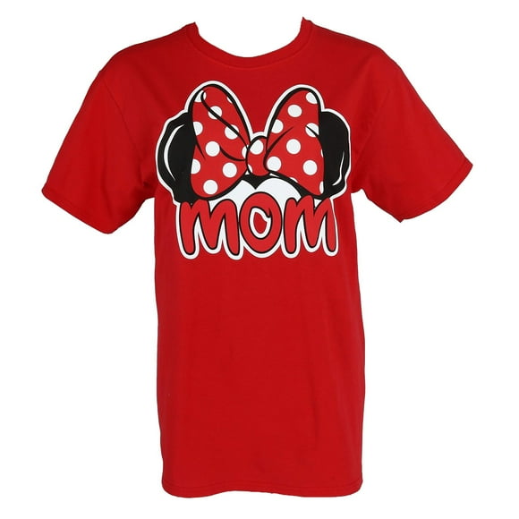 Disney Women's Minnie Mouse Mom Bow Tee Shirt