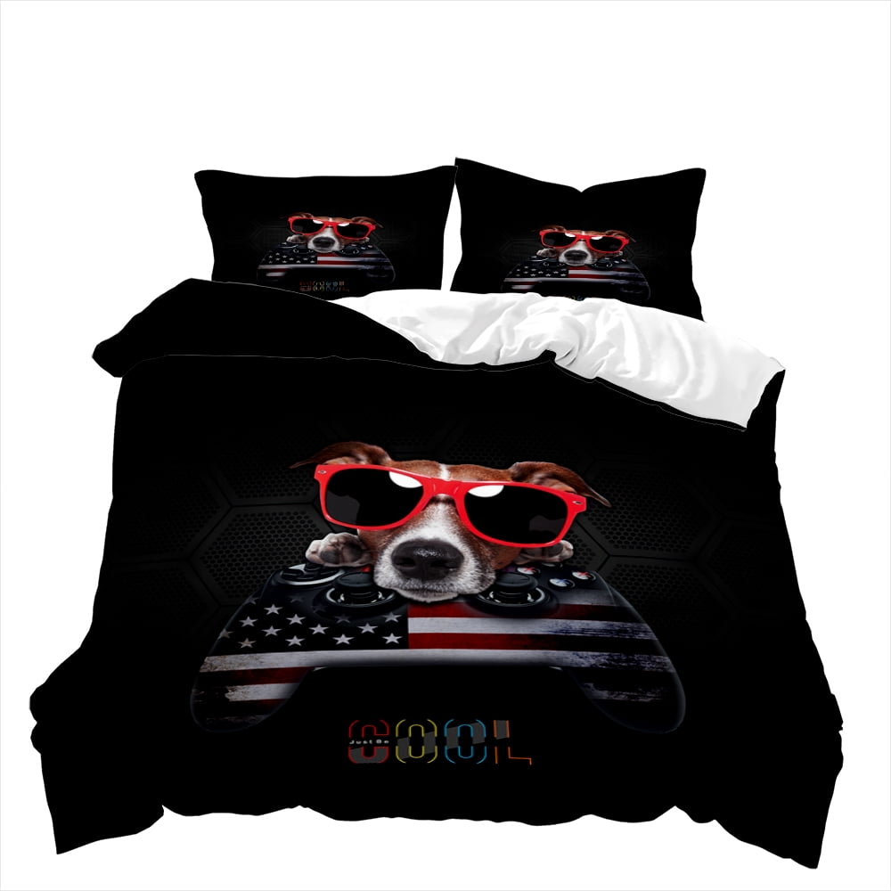 Dog Akita Print Pattern Duvet Cover Bedding Set
