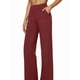 thumbnail image 2 of Pantalones de Yoga para Mujer, de Pierna , con Bolsillos, Cintura Alta, Elásticos, Informales, Deportivos. Vino Tinto XL, 2 of 10