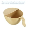 thumbnail image 4 of Uxcell Rice Washing Bowl Fruit Vegetable Strainer Colander Drainer Basket Kitchen Cleaning Tools Kit-Beige, 4 of 6
