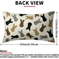 thumbnail image 4 of Spring Easter Lumbar Pillow Covers 12x20 Set of 2 Brown Coffee Grey Bunny Rabbit Holiday Decorative Throw Pillows Easter Decorations Pillowcase Cotton Long Cushion Cover Decor for Home Couch Bed Soft, 4 of 6