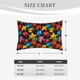 thumbnail image 4 of Naloa Rainbow Colorful Maple Leaves Pillowcase, Throw Pillowcase, Wrinkle-Free, Stain-Resistant with Hidden Zipper for Bedroom Sofa-20"x30", 4 of 6
