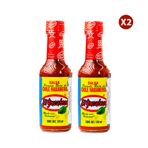 Mexican Hot Sauce (2-PACK) Yucateco Habanero Red Hot Sauce, 4 fl oz