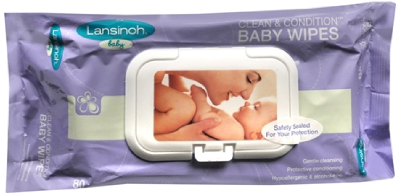 Lansinoh Clean & Condition Cloths 80 Each (Pack of 2)