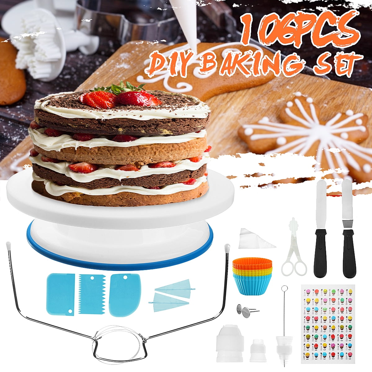 Buy 5X Large Cream Icing Piping Nozzles Set Kit Pastry Tips Diy Cake  Decorating Tool Online | Kogan.com. .