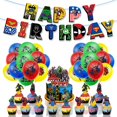 thumbnail image 1 of Avengers Superhero Theme Birthday Party Decoration Balloon Banner Cake Topping Kit, 1 of 5
