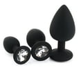 thumbnail image 5 of Black Silicone Anal Butt Plug Sex Toy Adult Small/Medium/Large Beginner Trainers, 5 of 7