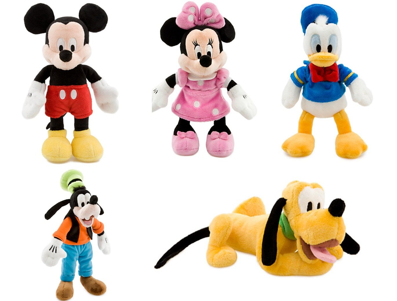 Mickey Mouse Clubhouse 9-inch Plush 5-pack, Mickey Mouse, Minnie Mouse,  Donald Duck, Goofy, and Pluto, Stuffed Animals, Officially Licensed Kids  Toys for Ages 2 Up, Gifts and Presents 