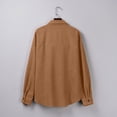 thumbnail image 4 of Patlollav Womens Corduroy Buttoned Cardigan Long Sleeve Lapel Padded Shirt Tops, 4 of 6