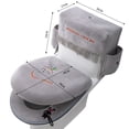 thumbnail image 5 of 3pcs/set Toilet Seat Cover Set Home Bathroom Dustproof Toilet Lid Cover with Storage Pockets Soft Plush Toilet Cushion Set, 5 of 7