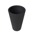 thumbnail image 5 of LeisureMod Pebble 4-Piece Fiberstone and MGO Clay Planter Set, Mid-Century Modern Tapered Round Planter Pot for Indoor and Outdoor (Black), 5 of 13