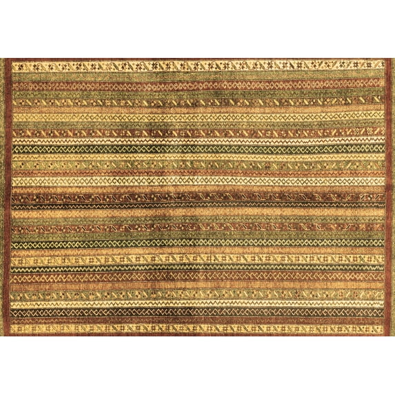 Ahgly Company Indoor Rectangle Abstract Brown Modern Area Rugs, 5' x 8'