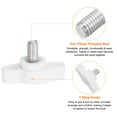 thumbnail image 4 of Uxcell 10 Packs M5 x 8mm Male Thread T/Z Wing Knobs Thumb Screw Clamping Knobs Grip White, 4 of 5