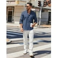 thumbnail image 3 of COOFANDY Mens Black Button Down Shirt Long Sleeve Casual Shirt Regular Fit Dress Shirt, 3 of 6