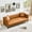 Orange PU, variant on 81" Modern Leather Couch for Living Room,Modern Leather Chesterfield Sofa with Deep Seats and 2 Pillows,Chesterfield Couch Handmade Button Tufted 3 Seater Sofa 3 Seater Sofa with Button Tufted, Sleepe