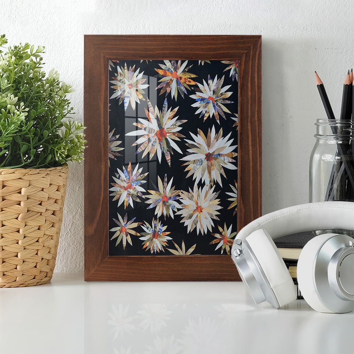 Starburst Too II - Framed Print w/glass - Chestnut