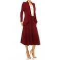 thumbnail image 4 of Women's Solid 2-Piece Set Open Front Blazer and Matching Midi Skirt, 4 of 8