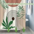 thumbnail image 5 of Mid Century Abstract Boho Shower Curtain for Bathroom Sun Eucalyptus Leaves Waterproof Fabric Shower Curtains with Hooks Modern Minimalist Geometric Aesthetic Shower Curtain Decor, 72x72 Inch, 5 of 6