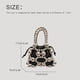 thumbnail image 4 of Bolsos de noche para mujer, bolsos y carteras de diseñador de lujo para mujer, novedad de 2024, en mini cubo trenzado con cuentas de PU, para llevar al hombro o en la muñeca, 4 of 5