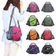 thumbnail image 3 of Mistaha Fashionable Unisex Waterproof Nylon Crossbody Bag with Colorful Splice Design and Multiple Pockets - Compact Outdoor Shoulder Bag in Lime Green Color, 3 of 6