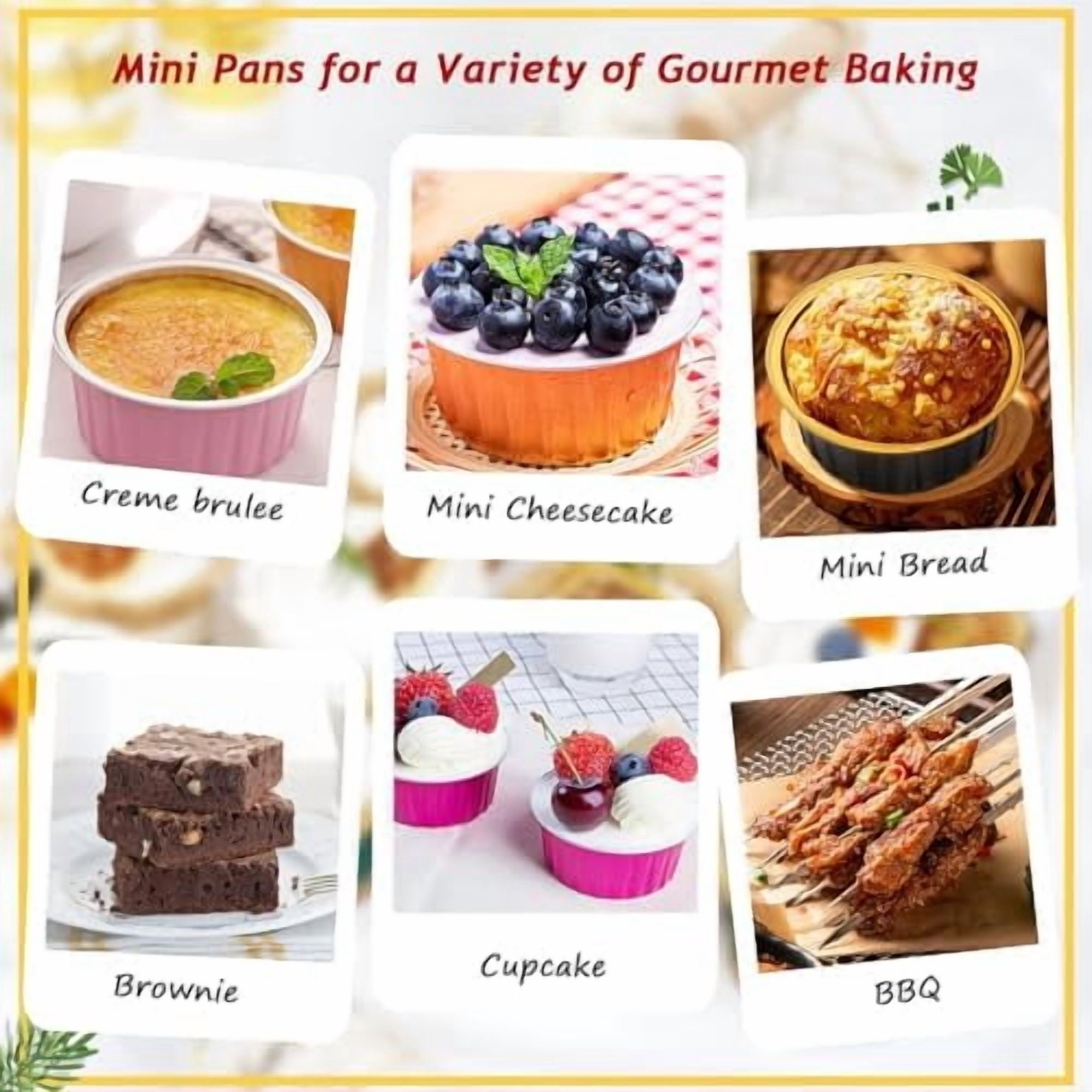5oz Cupcake Pans with Dome Lids 100 Pack, Aluminum Foil Small Cake Baking Tin,Disposable Ramekins Cupcake Baking Cups Containers,Mini Pie Pans Muffin Tins Jumbo Cupcake Liners-Pink