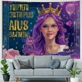 thumbnail image 4 of Orinice Princess Crown Purple Tapestry Wall Hanging Unique Style Graphic Tapestries Home Decor for Living Room Bedroom 40x60inch, 4 of 6