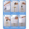 thumbnail image 5 of 23.6IN Glass Table Lamp DIY Fillable Base, White Linen Lampshade Table Lamp Set of 2, Tall Bedside Lamp for Living Room Bedrooms Bedside, Rotary Switch, UL Listed, 5 of 9