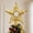 Gold-Hollow, variant on Gold Christmas Tree Topper Star with RGB LED Lights, 360° Rotating Diamond Projection, ABS Plastic Christmas Decoration with Power Cord