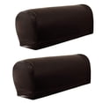 thumbnail image 4 of 2 Pares De De Reposas De Sofá De Muebles Elásticos De Cuero PU Antideslizante Café Sunnimix Protector de la funda del reposabrazos del sofá, 4 of 8