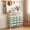 White & Green, variant on Fnova 5 Drawer Rolling Storage Cart, 5-Tier Organizer with Mesh Top, Mobile Utility Cart with Lockable Wheels for Home, Office, Bedroom, and Classroom