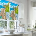thumbnail image 2 of LALILO Kitchen Curtains and Valances Set of 3 36" Beach Window Treatment Tiers for Window Decor, 2 of 5