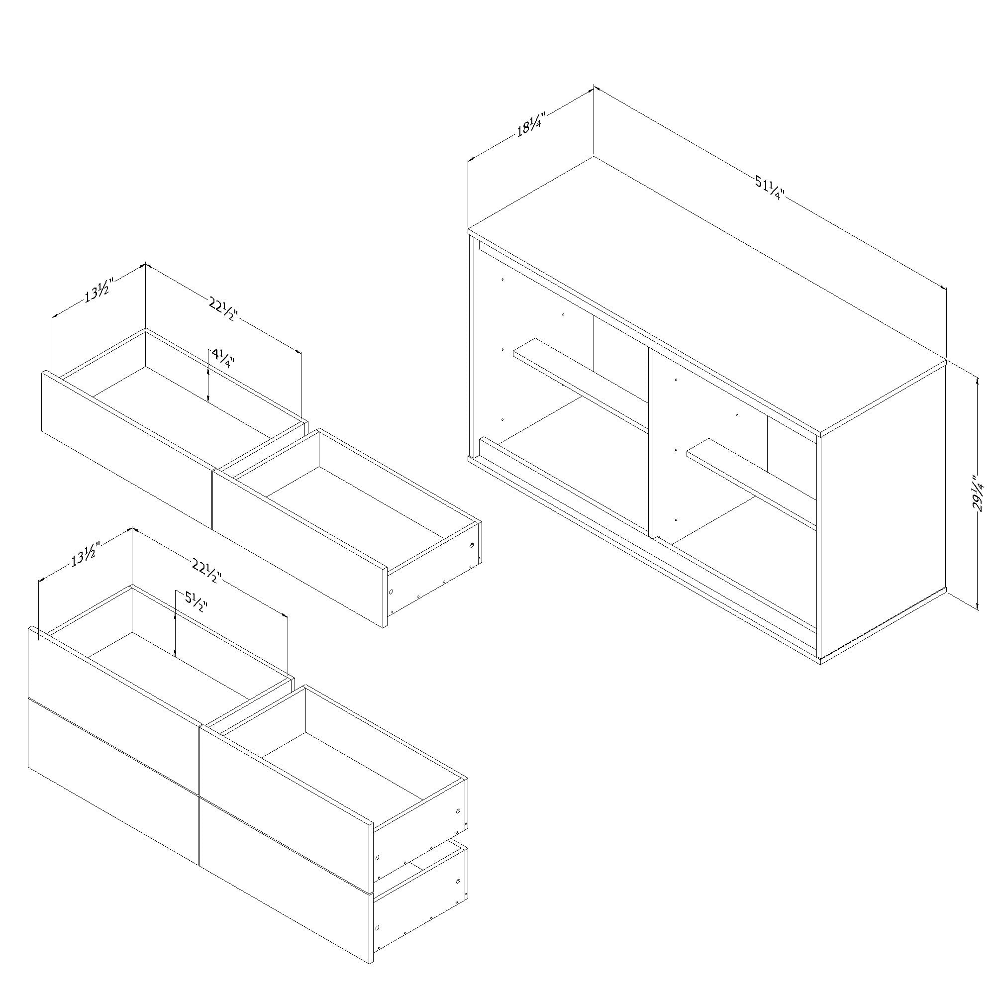 South Shore Hourra 6-Drawer Dresser for Child, in Soft Elm and White