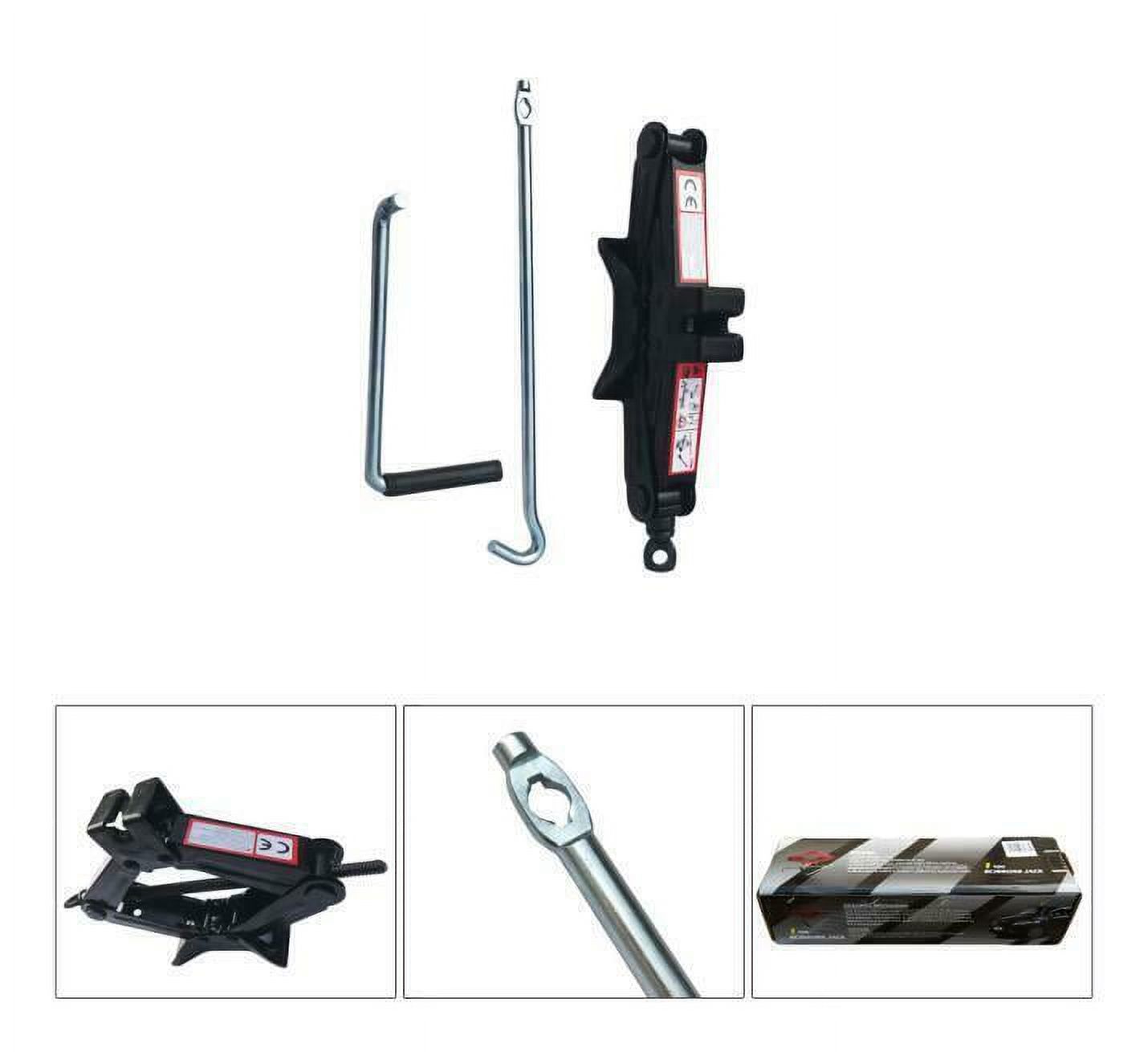 1 Ton Repair Car Van Scissor Jack Lift Crank Handle Portable Steel Durable