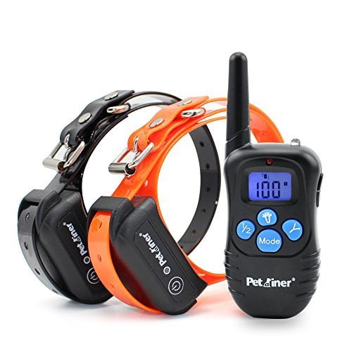 Petrainer PET998DBB2 Rechargeable Waterproof 330 Yard 2 Dog Remote Shock Training Collar with Static Shock Vibration... by Petrainer