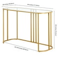 thumbnail image 5 of Evelyn&Zoe Art Deco Writing Desk, Gold/Clear, 5 of 7