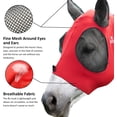 thumbnail image 3 of Harrison Howard Stretch, Breathable, UV Protective Fly Mask with Mesh Eye Opening for Full Visibility and Ventilating Ear Covers Lava Red, 3 of 3