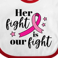 thumbnail image 4 of Inktastic Breast Cancer Awareness Her Fight is our fight Boys or Girls Baby Bib, 4 of 4
