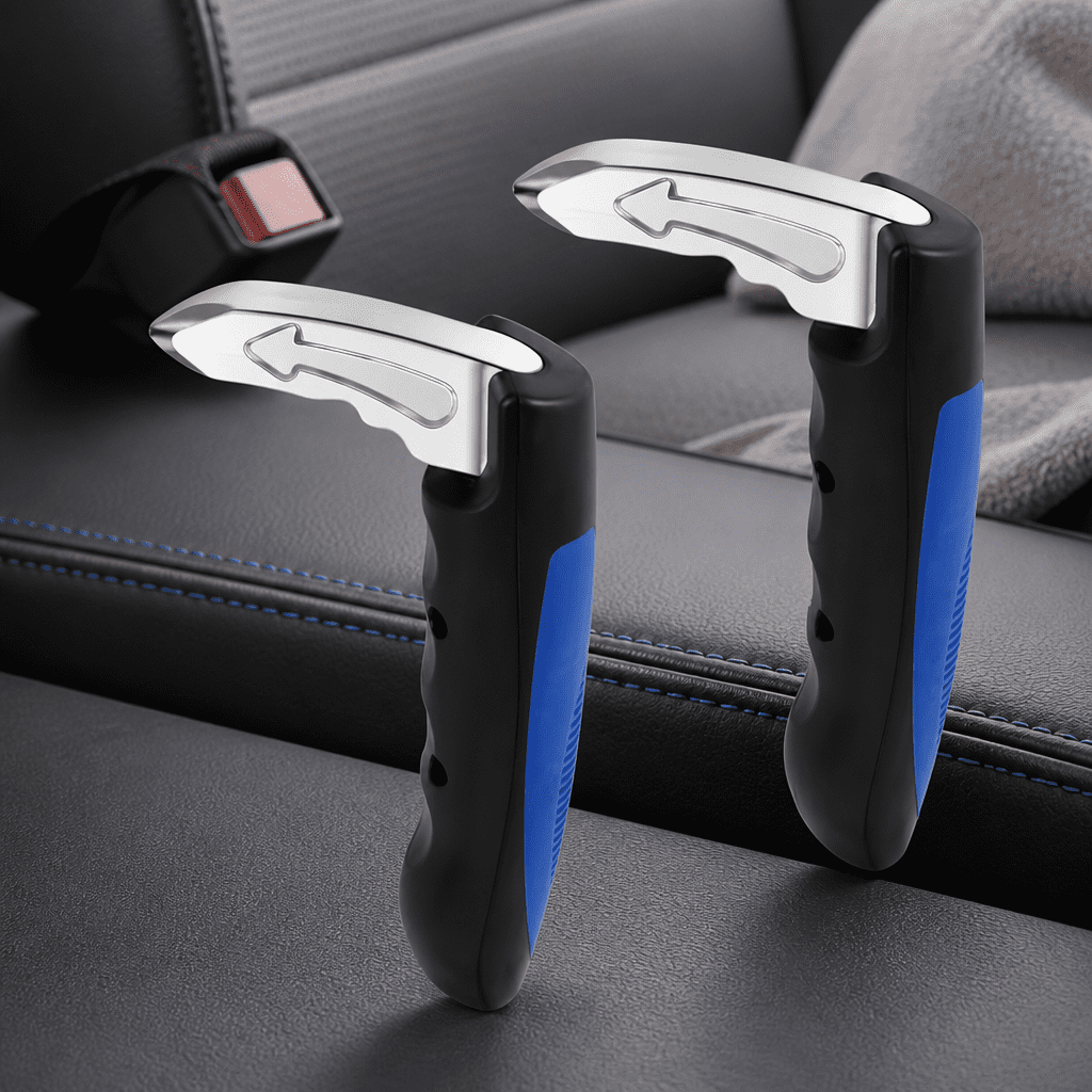 2 Pack Car Handle Assist for Elderly, Car Door Handle with Anti-Slip Grip, Portable Auto Cane 3-in-1 Vehicle Support Handle for Elderly, Handicap, Seniors (Blue)