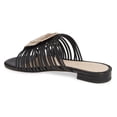 thumbnail image 4 of Cecelia New York Darleen Slide Sandal Black/Silver Stone Slip On Caged Mule Flat (Black/Silver Stone, 7), 4 of 7