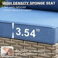 thumbnail image 5 of XIZZI 10 Pieces Wicker Patio Furniture with Swivel Rocking Chair Rattan Outdoor Conversation Set Modular Patio Sectional Sofa with Lighting Coffee Table for Balcony, Porch, Backyard, Denim Blue, 5 of 9