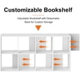 thumbnail image 3 of White Cube Storage Unit, 4-tier Bookcase with 8 Cube Storage Unit, Open Display Bookcase with Removable Back Panels for Living Room, Home Office, Bedroom, 3 of 6