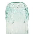 thumbnail image 5 of DecMode 11" Handmade Abstract Textured Rectangular Ombre Green Glass Vase, 5 of 9