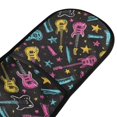 thumbnail image 2 of Dailycode Double Sided Oven Mitt with Loop Heat Resistant Kitchen Long Potholders 7" x 35" Neon Guitar Star, 2 of 6