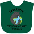 thumbnail image 3 of Inktastic Save Earth It's the Only Planet with Cats with Black Cat Boys or Girls Baby Bib, 3 of 4